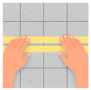 Tempelkan masking tape di kedua sisi celah yang akan diisi agar garis sealant lurus  dan tidak meluber ke mana-mana