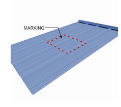 Tandai pola lubang menggunakan spidol sesuai dengan kebutuhan.