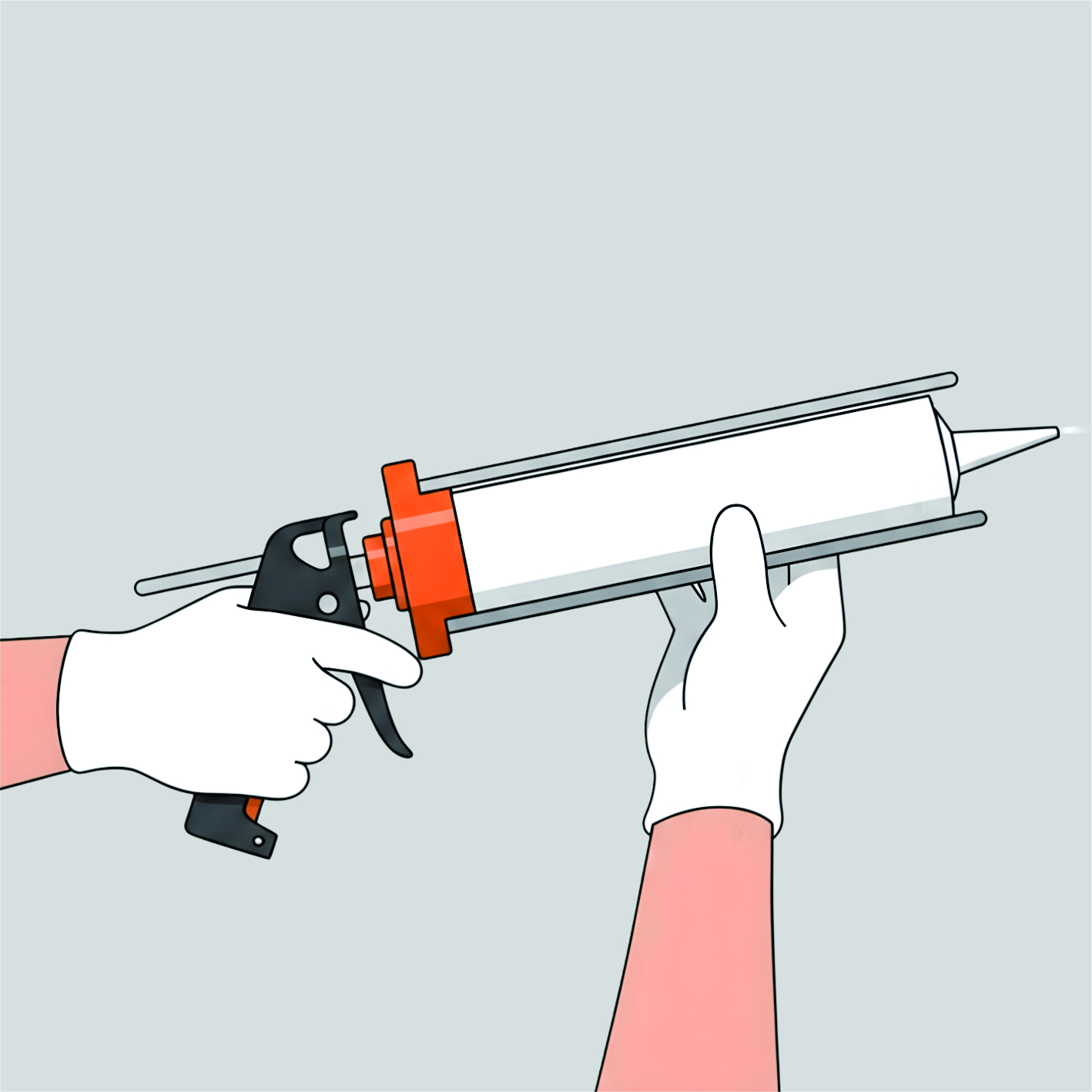 Pasang tube ke dalam sealant gun hingga siap digunakan.