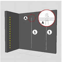 Pemasangan Aluminium U Channel Devider Pada dinding, dan matikan dengan  menggunakan fisher dan screw. 