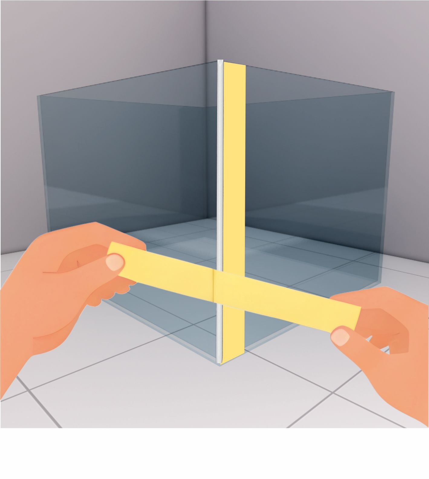 Segera lepaskan masking tape setelah proses perataan selesai, kemudian rapikan bagian tepi apabila diperlukan.​